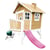 AXI Cabane enfant ROBIN Brun Blanc avec toboggan Violet - Axi House