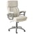 Fauteuil de Bureau Beige en Similicuir Siège Inclinable Réglable en Hauteur Rembourrage Epais Pivotant