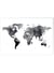 Poster Carte du monde noire | A3 : 29,7x42cm