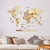 Carte du Monde en Bois 3D CREATIFWOOD Ambrée, L (150 x 105 cm) - Décoration Murale