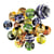 Filet de 20 billes 16 mm + 1 calot 25 mm oeil de dragon - série collector - kim play - jeu de recreation, adresse