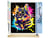 Peinture par Numéro Figured'Art - Chat Splash Pop Art - Kit de Loisir Créatif DIY Numéro d'Art Complet - 40x50cm toile roulée + châssis en bois à monter