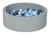 Piscine à balles blanc, bleu clair, gris – 200 balles - Velinda