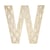 Lettre W en bois Alphabet géant ajouré 24 cm