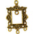 MégaCréa - Breloque pendentif Diviseur cadre Doré