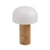 Lampe LED champignon en bambou naturel