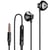LinQ Écouteurs Nylon Tressé Intra-auriculaires Jack 3.5mm Kit mains libres Noir