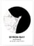 Affiche Carte Byron Bay | A3 : 29,7x42cm