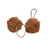 Pompon fourrure artificielle 50x60mm marron caramel