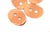 5 Boutons Métal Ovale Or Rose 14 x 10 mm - creation couture diy