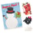 Kit de Noël Tableau en pompons Bonhomme de neige 15 x 21 cm