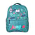 Sac à dos scolaire - POL FOX Jungle - Vert - poche réversible, 2 compartiments, motif tropical et animaux de la jungle