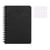 Carnet - 9x14 cm - Petits carreaux - 100 pages - Couverture noir - Spirale