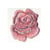 Ecusson thermocollant petite rose rose 3cmx3.5cm