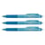 Lot de 3 Stylos Roller Rétractables Frixion Ball Clicker Pointe Fine Turquoise