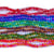 6 Fils de 130 perles de verre transparent deux couleurs 6 mm Coloris assorties