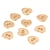 Lot de 3 boutons coeur alliage 12mm or