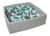 Piscine à balles pour enfant, 120x120 cm, Aire de jeu + 1200 balles blanc, gris, turquoise - Velinda