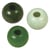Perles en bois polies 6mm Assortiment - vert