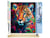 Peinture par Numéro Figured'Art - Léopard Coloré Abstrait - Kit de Loisir Créatif DIY Numéro d'Art Complet - 40x50cm toile roulée + châssis en bois à monter