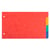 Intercalaires pour fiches bristol en carte lustrée 225g/m2 4 positions - 125x200mm - Couleurs assorties - x 10 - Exacompta