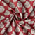 Tissu Voile de Coton indien Block print Fleuris écru sur fond Terracotta