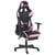 Siège de Gamer Noir et Rose en Cuir PU 126-136 cm Pivotante Repose-Bras et Repose-Pieds ajustables Moderne