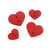 Bouton coeur pailleté rouge