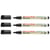 Marqueur permanent pointe ronde 1 mm - EDDING - EcoLine - Noir - Lot de 3