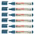 Lot de 6 marqueurs permanents - EDDING - Pointe ronde 1,5-3 mm - Bleu - EcoLine
