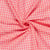Tissu Seersucker Carreaux rose sur fond Corail Fluo