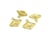 4 Breloques ethnique Oeil forme losange 15*14mm doré