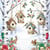 4 serviettes en papier découpage collage 33 cm OISEAU NICHOIR DE NOEL N 604