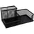 Organiseur de bureau - 3 compartiments - Métal - Noir - Pour le bureau