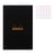 Bloc notes - A4 - 21x29,7 cm - Grands Carreaux - 80 feuilles - Noir - Rhodia
