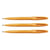 Lot de 3 stylos feutres d'écriture - Pentel - Pointe moyenne 0,8 mm - Ocre