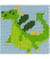 Kit Canevas soudan Théodore le dragozore 15 x 15 cm - Com'1 Idée Vert