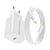 Mayaxess Chargeur Secteur pour iPhone SE 2020 18W + Câble Lightning 1m Blanc