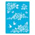 Pochoir plastique souple réutilisable 18,5 x 14,5 cm Fabrika Decoru ROSE HIRONDELLE 183