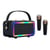 Enceinte Bluetooth Portable Rétro Avec Effets Lumineux Et Microphone Dual Noir YONIS