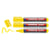 Marqueur permanent pointe biseautée 1-5 mm - EDDING - Jaune - Lot de 3