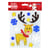 Stickers gel Noël pour fenêtre - Renne de Noël