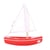 Le Sloop Rouge – Bateau en bois 21cm - Maison Tirot