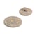 Bouton rond à queue écorces de riz gris cendre