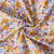 Tissu Imperméable Drava fleurs Moutarde sur fond Blanc cassé - Au mètre