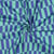 Tissu Popeline de Coton Bio Jennifer Bouron carreaux Bleu sur fond Vert