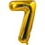 Ballon aluminium - 30 cm - or - chiffre 7