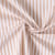 Tissu Coton imprimé Arty Edoua rayures Beige sur fond Blanc