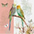Lot de 4 serviettes en papier découpage collage 33 cm PEROQUET PAPILLON A