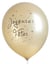 10 BALLONS 1 FACE JOYEUSES FETES OR METAL